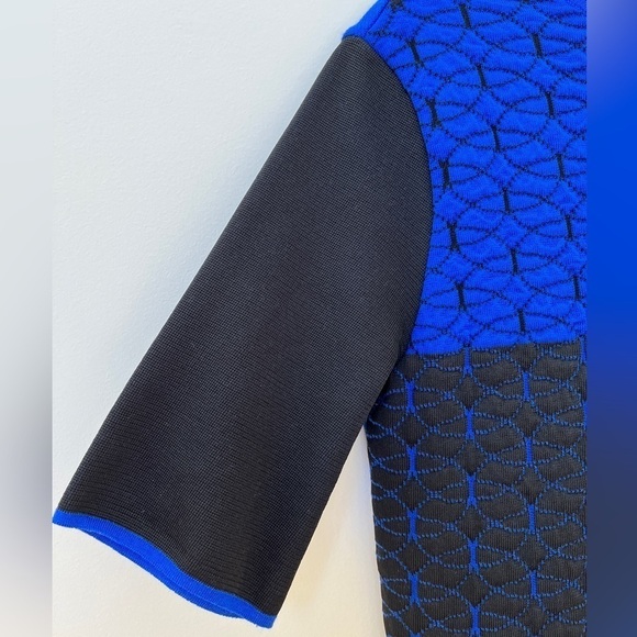 SWEATER 20.52 Short Sleeve Crew Neck Made Italy Minimalist Geometric Modern Chic - Picture 2 of 12